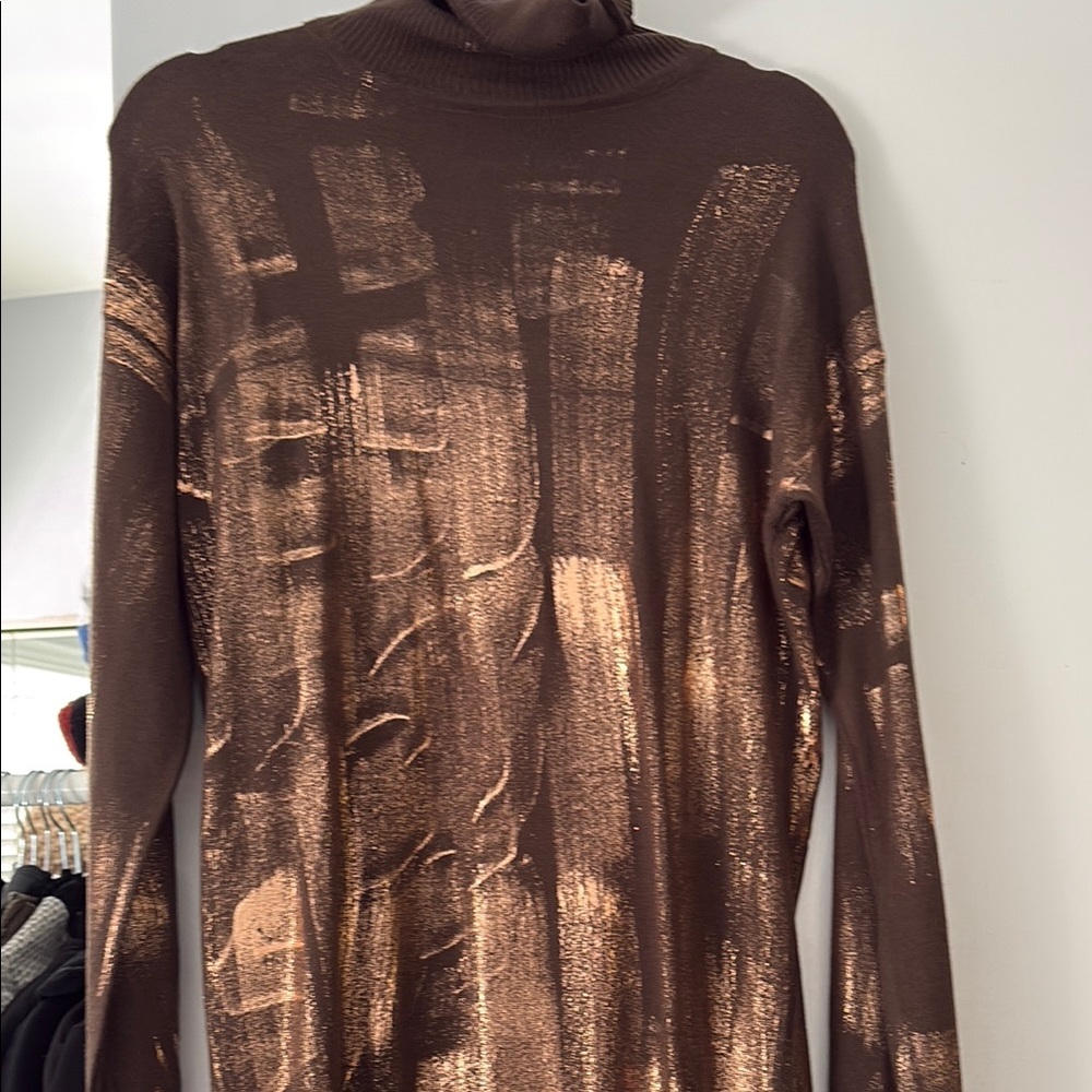 Brown and Gold women’s knit dress